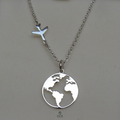 Collar vuelta al mundo en plata fina
