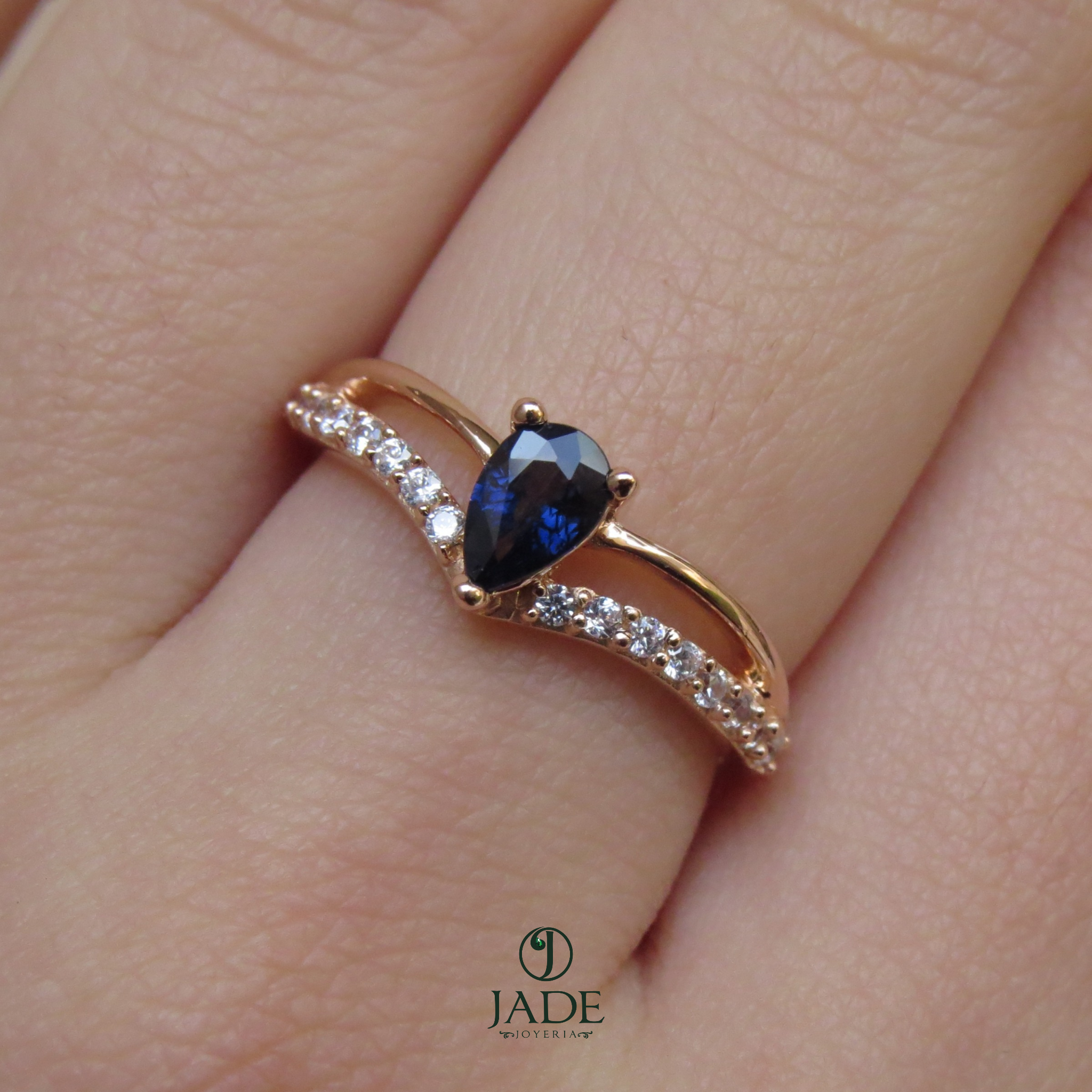 Anillo "Gota Blue"
