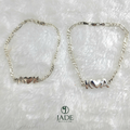 Juego de Pulseras Letras de Amor en plata fina