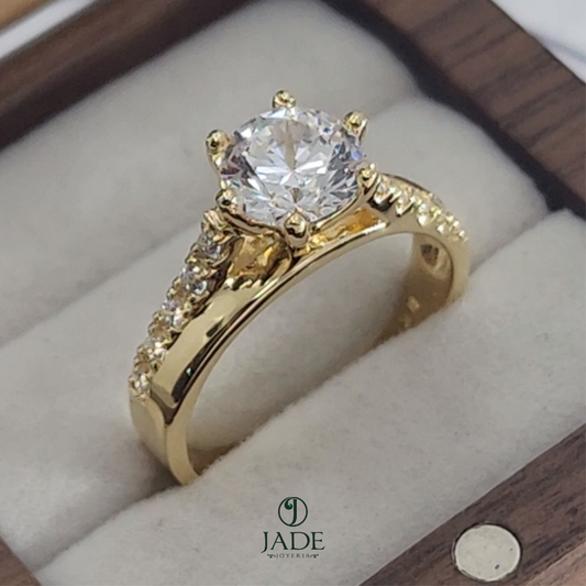 Anillo Abril de compromiso en oro 18k – Jade18k (vista 2)