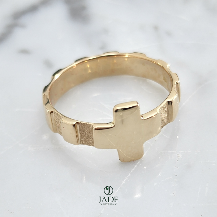Anillo Denario Oro 18k – Jade18k (vista 2)