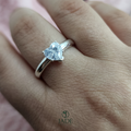 Anillo Jimena de Compromiso en Plata