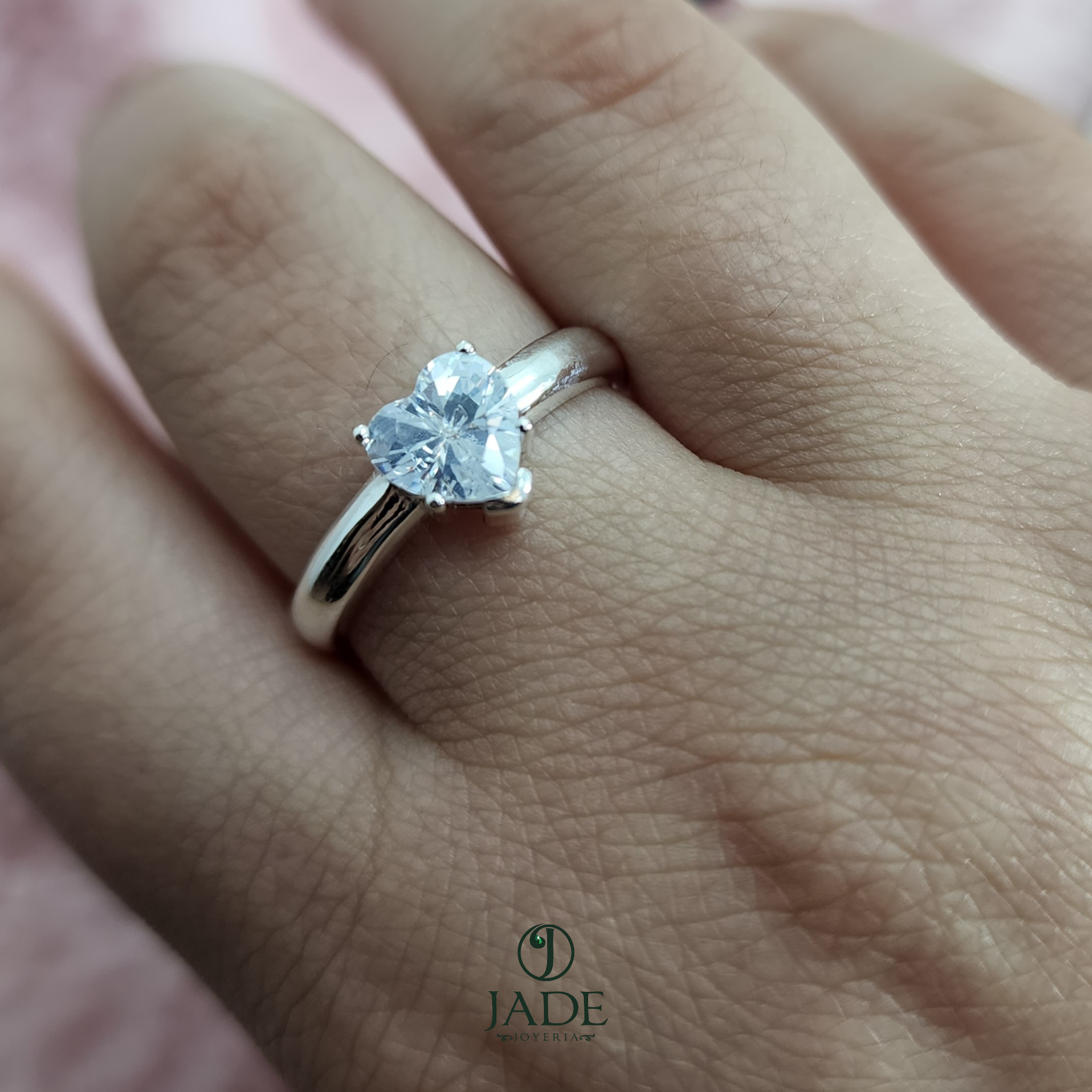 Anillo Jimena de Compromiso en Plata