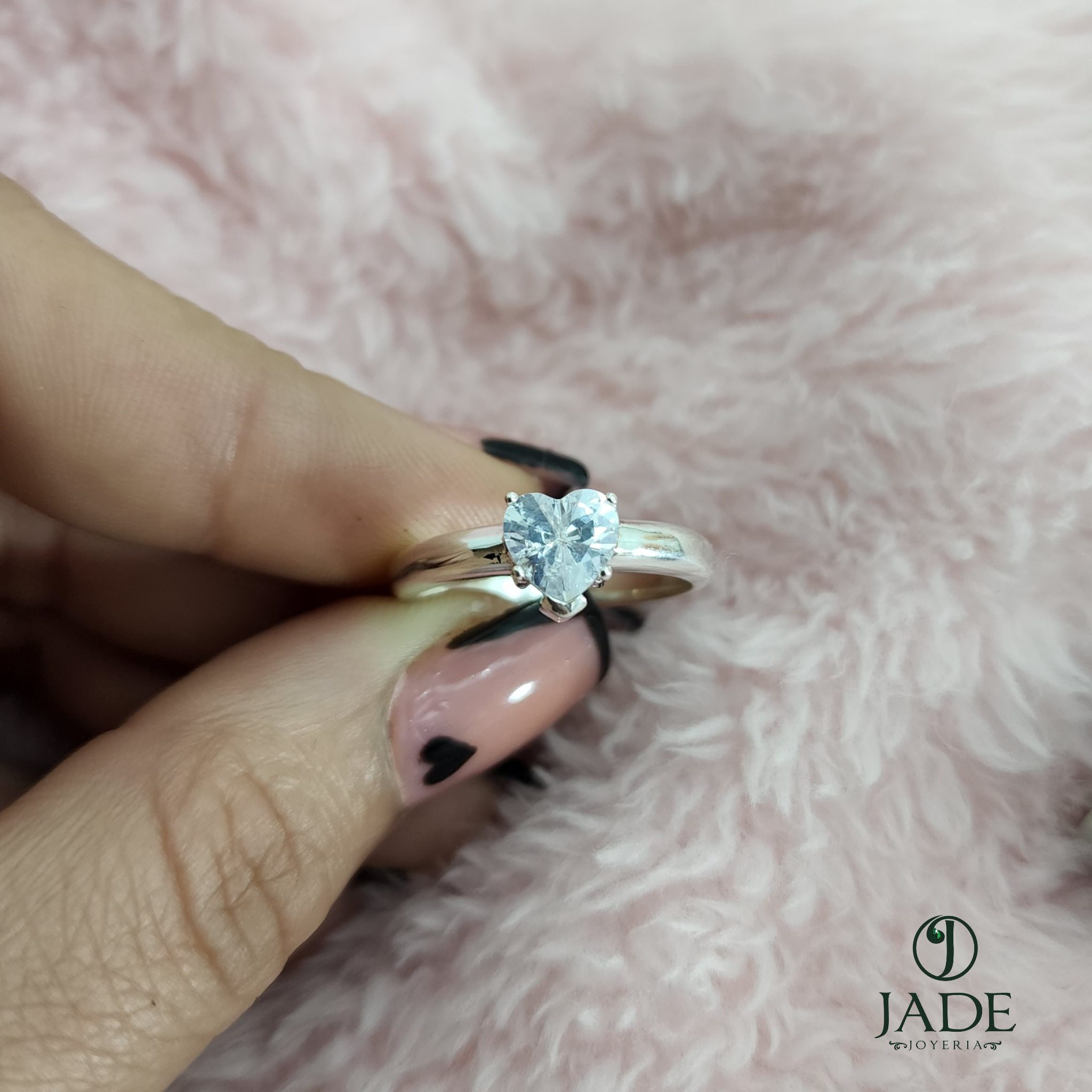 Anillo Jimena de Compromiso en Plata