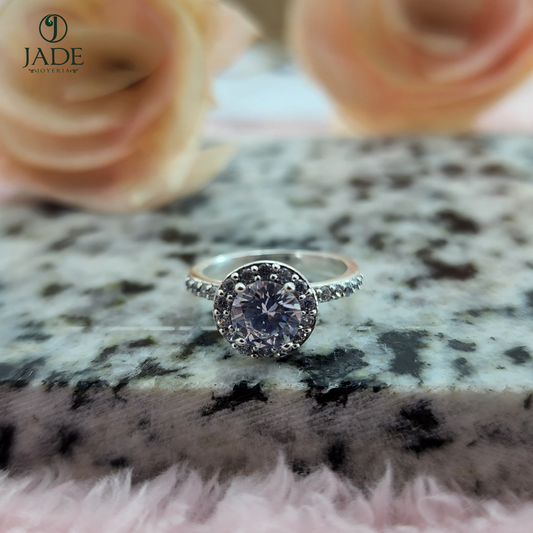 Anillo de Compromiso Plata Ley – Jade18k (vista 2)