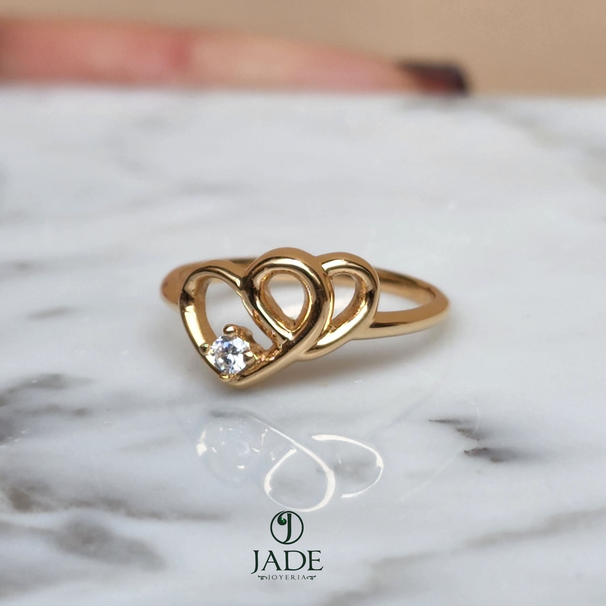 Anillo Corazón Entrelazado