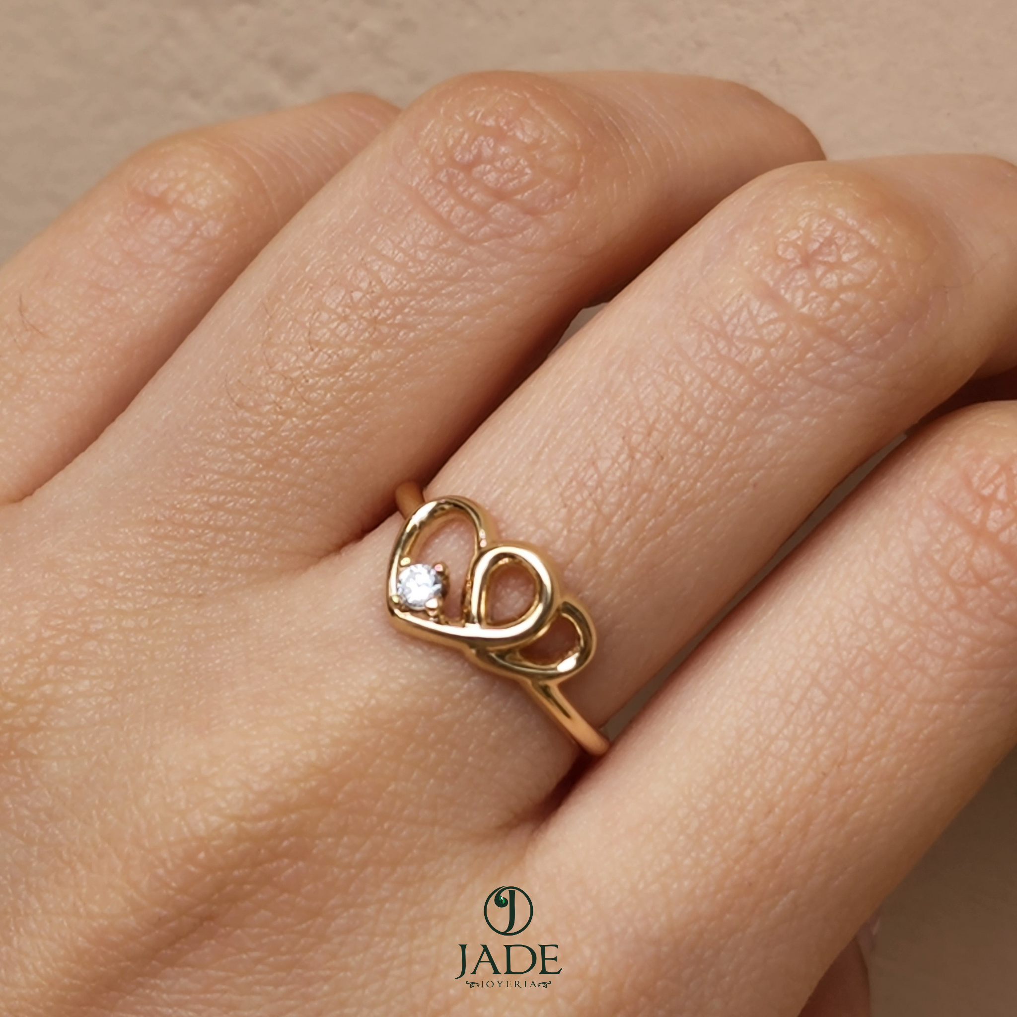 Anillo Corazón Entrelazado