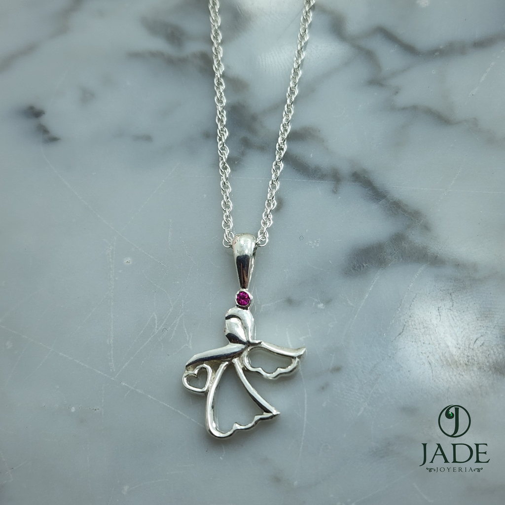 Collar angelito en plata fina