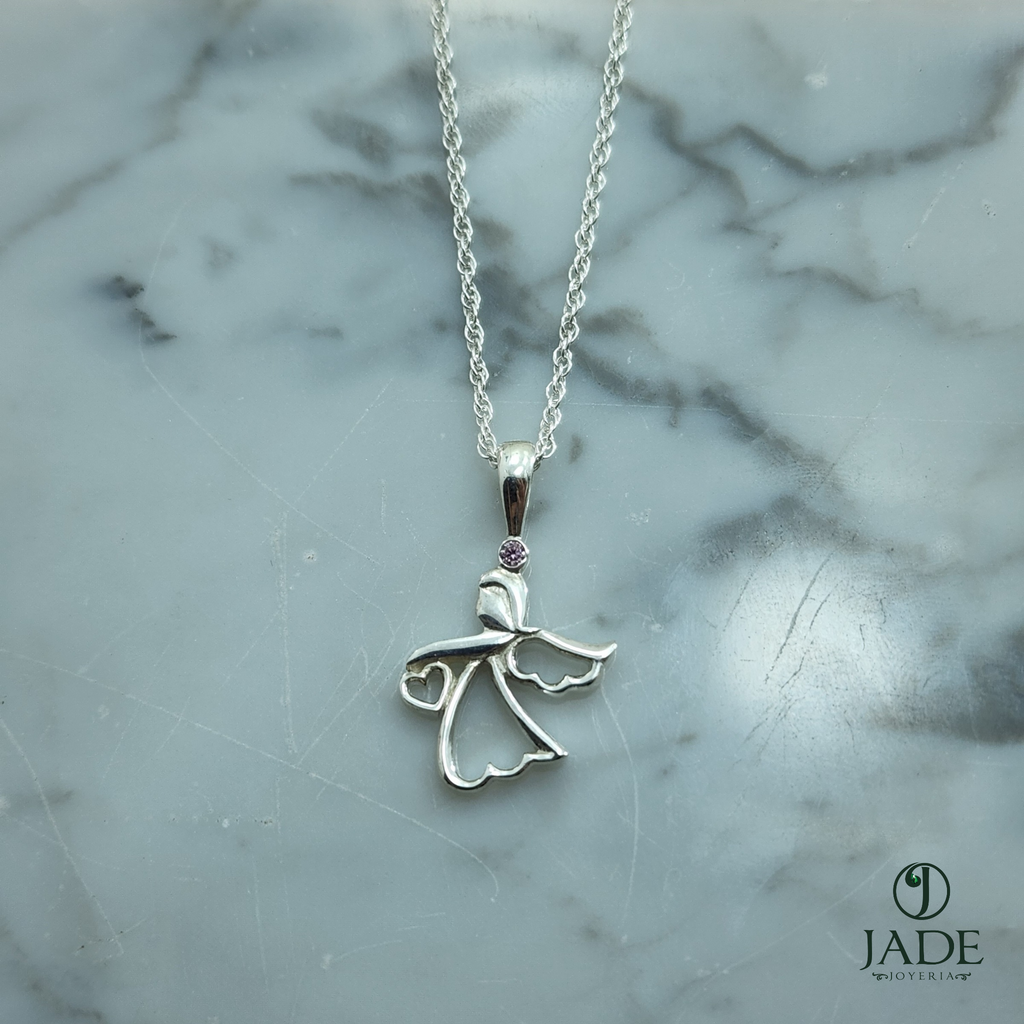 Collar angelito en plata fina