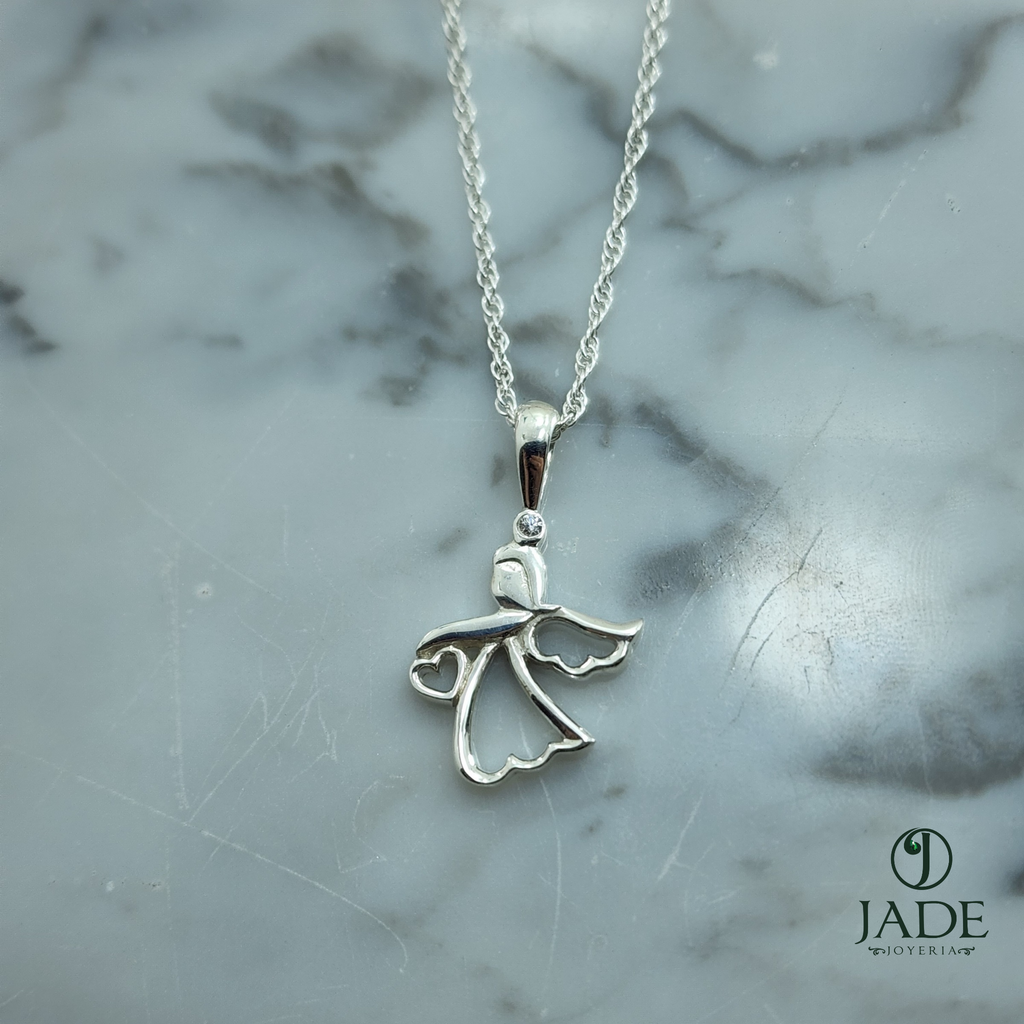 Collar angelito en plata fina