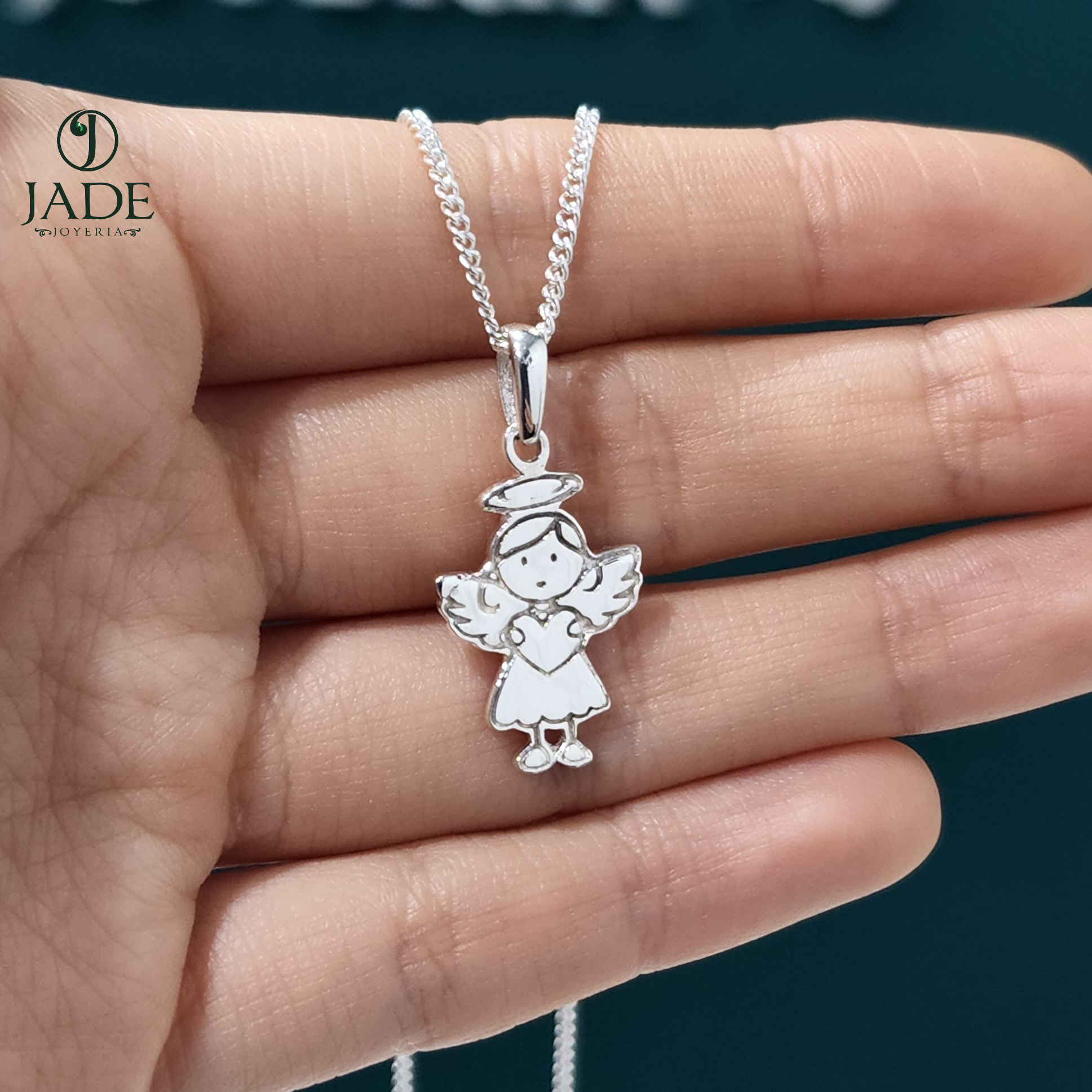 Dijes de angelitos en plata fina