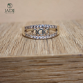 Anillo 3 corazones en plata fina