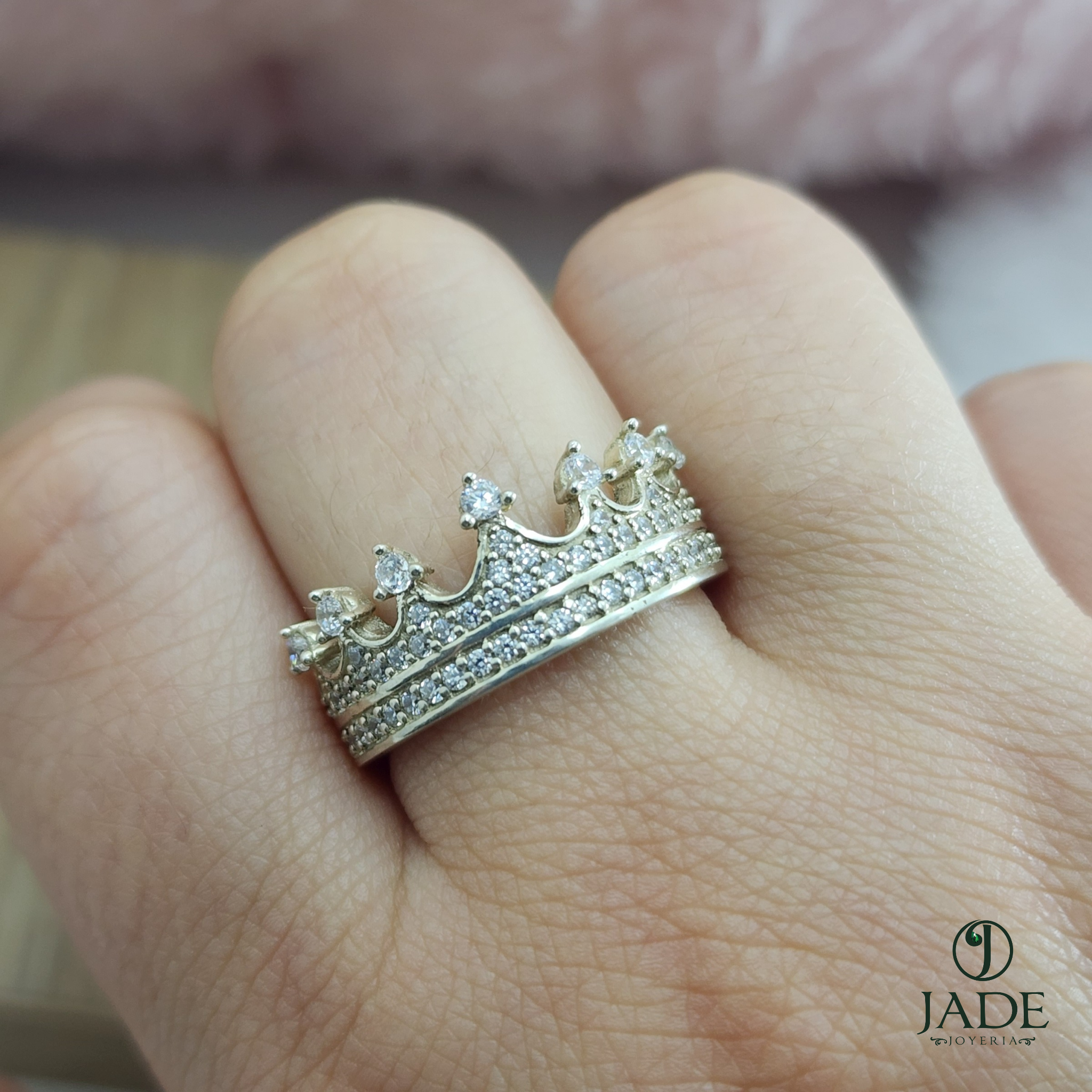 Anillo de Corona Isabell en plata fina