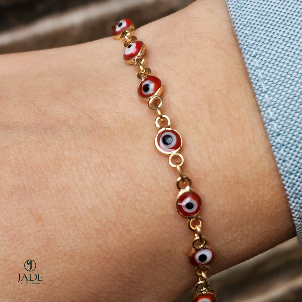 Pulsera ojo turco rojo