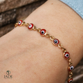 Pulsera ojo turco rojo