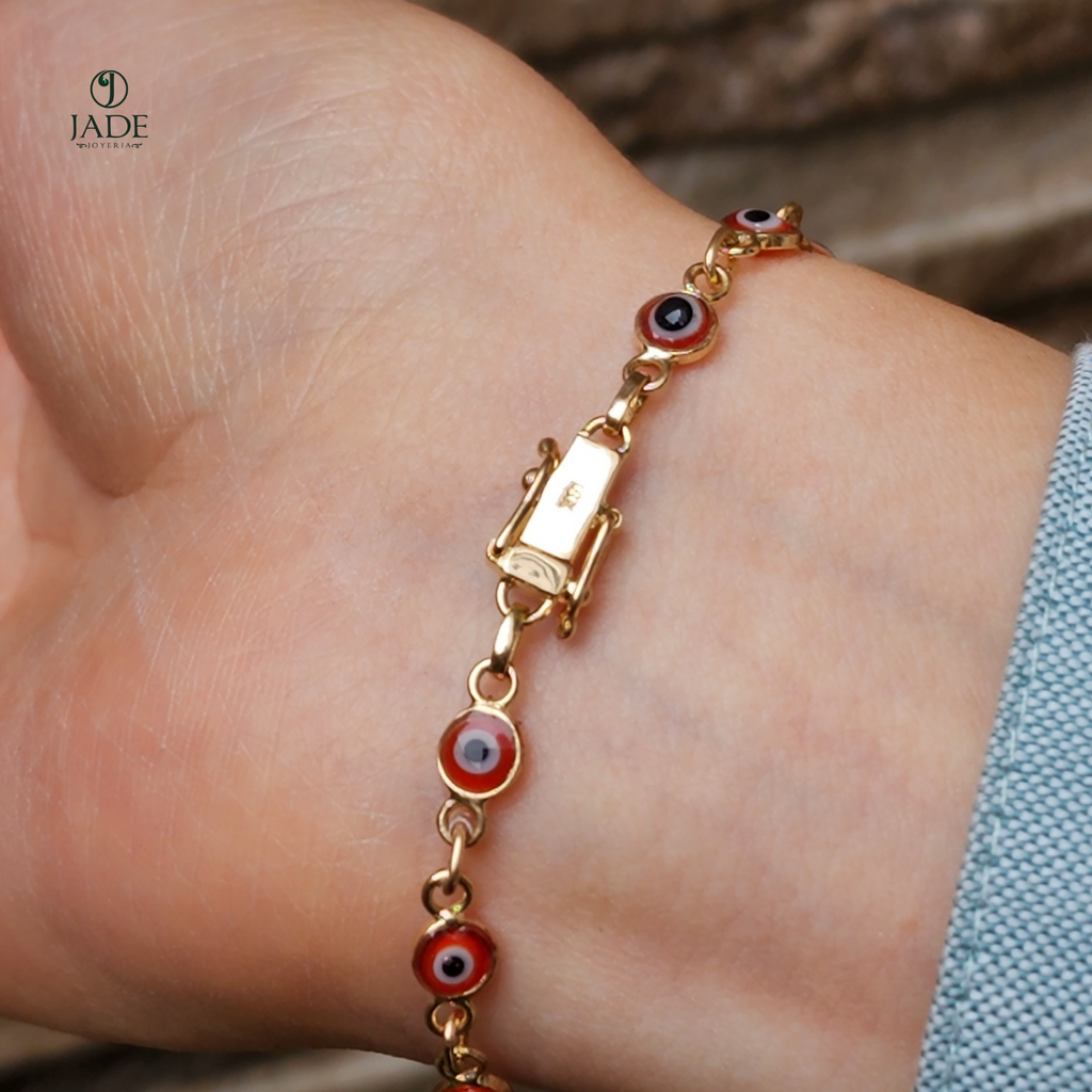 Pulsera ojo turco rojo