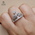 Anillo Corona Amor de Reina en plata fina