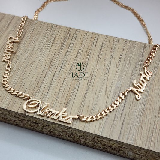 Collar Mis 3 Amores en oro de 18k