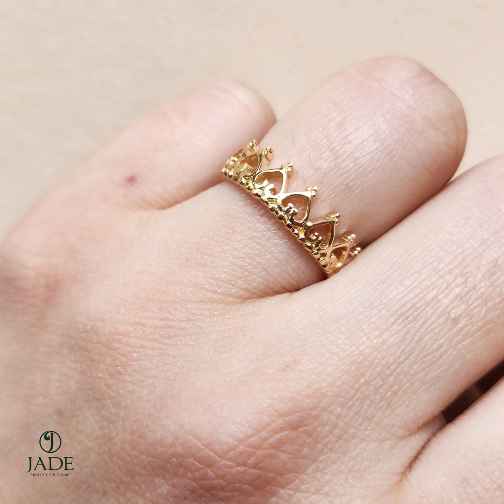 Anillo Corona Reyna de Corazón