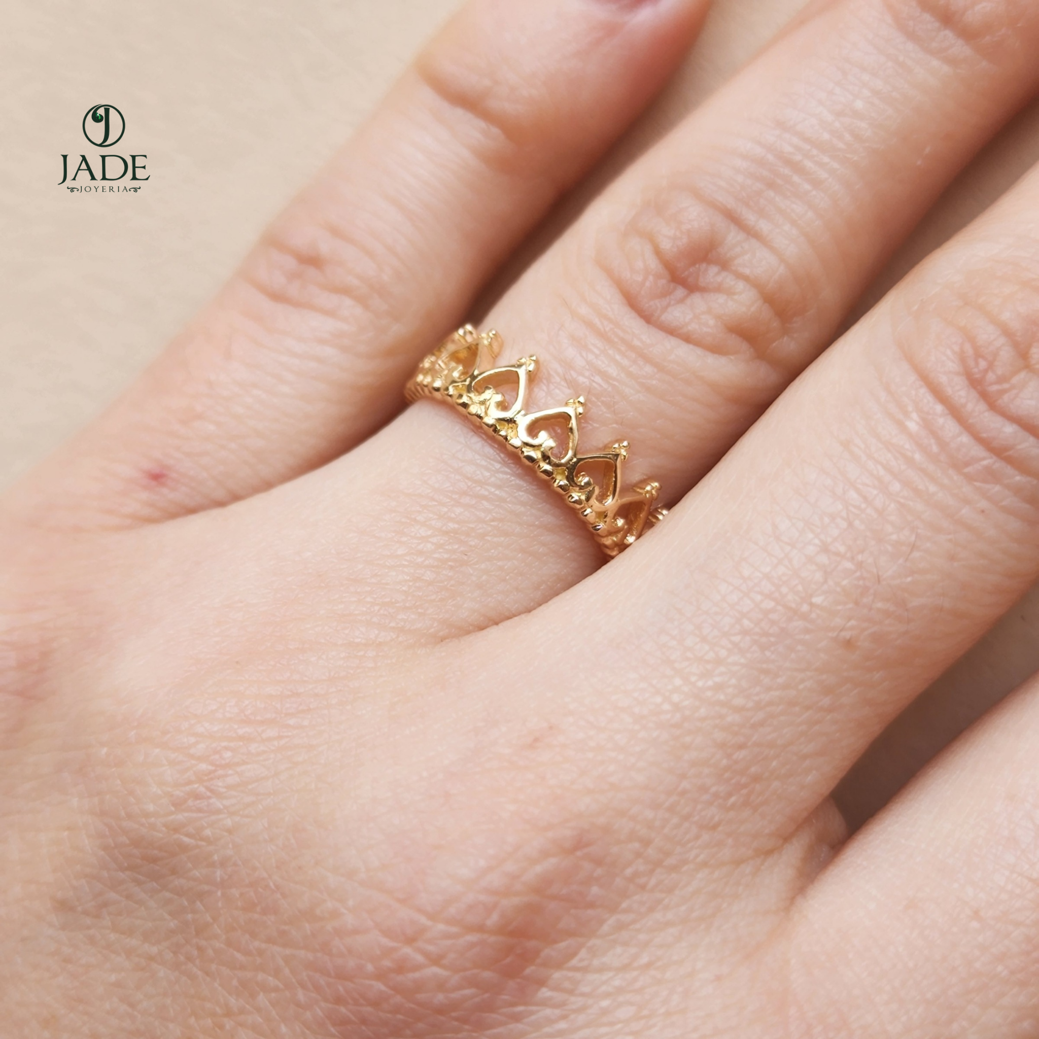 Anillo Corona Reyna de Corazón