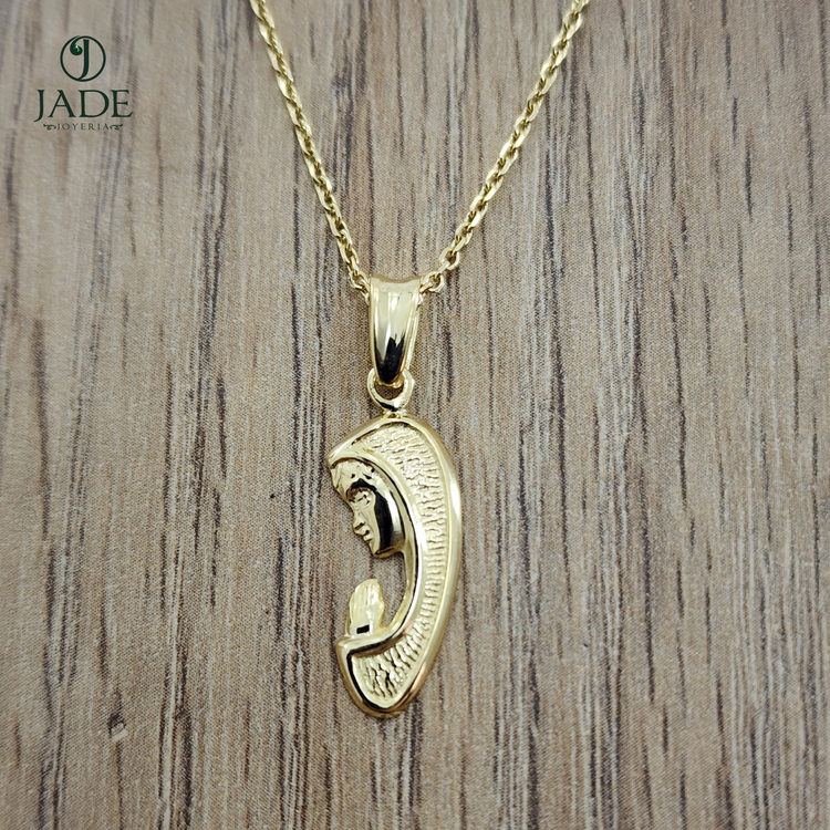 Dije de la Virgen Maria en oro 18k – Jade18k