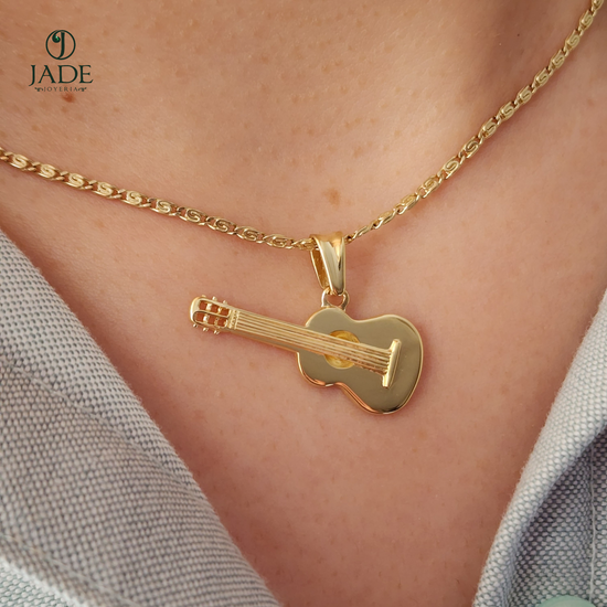 Dije de Guitarra en oro 18k – Jade18k (vista 2)