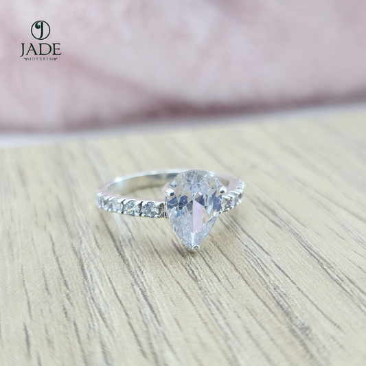 Anillo Gota de Amor en Plata Fina – Jade18k (vista 2)