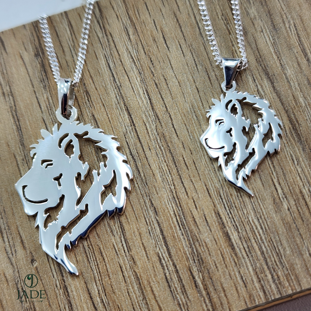Dijes Para Pareja de León en Plata Fina