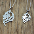 Dijes Para Pareja de León en Plata Fina