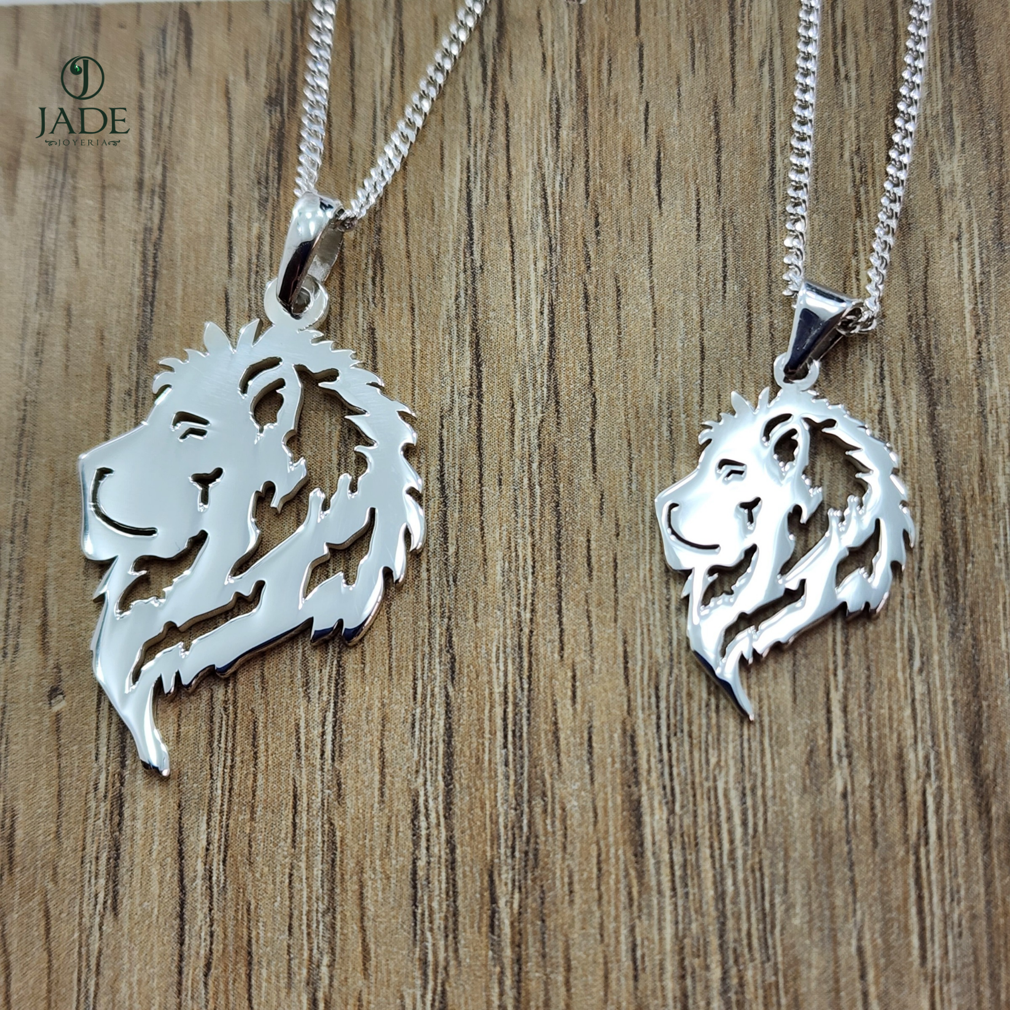 Dijes Para Pareja de León en Plata Fina