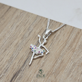 Dije de bailarina de ballet en plata fina