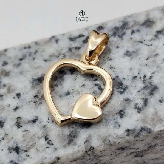 Dije de corazón en oro 18k – Jade18k