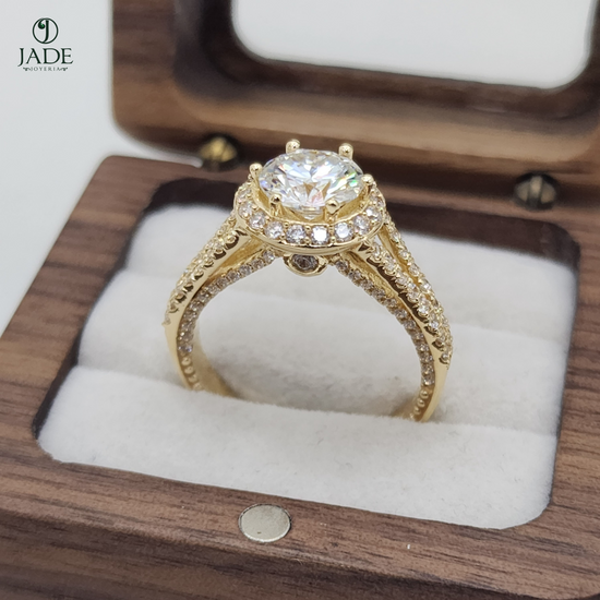 Anillo de compromiso Luz en oro 18k – Jade18k (vista 2)