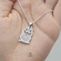 Dije de buho en plata