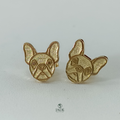 Aretes de perro en oro