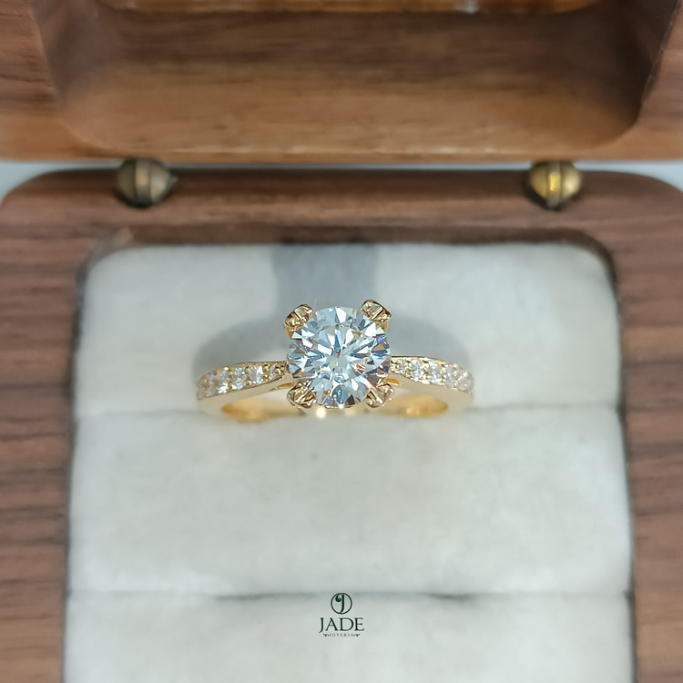 Anillo de Compromiso Mi Poesía en oro 18k – Jade18k (vista 2)