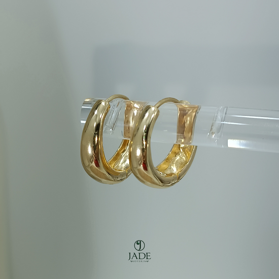 Argollas canoa en oro 18k – Jade18k (vista 2)