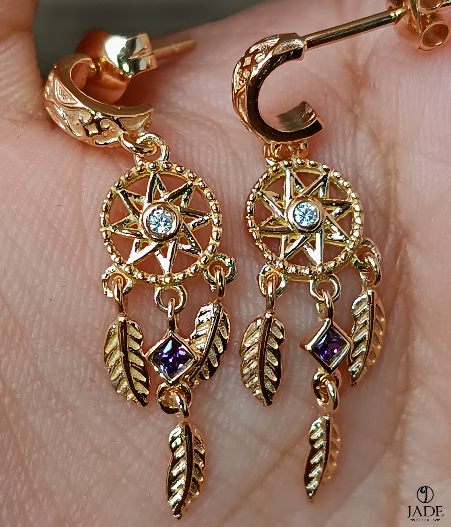 aretes colgantes atrapa sueños
