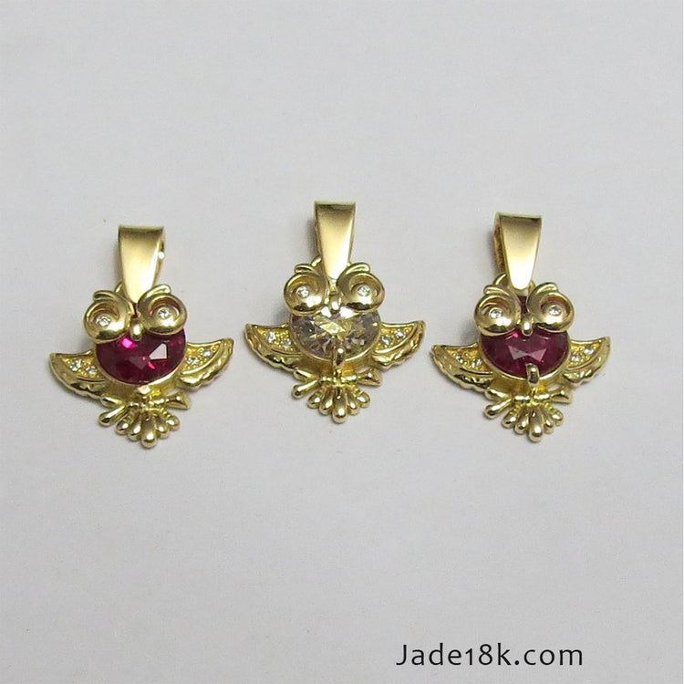 Dije para Dama Búho Oro 18k – Jade18k