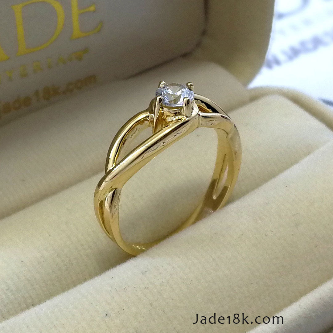 Anillo de compromiso en oro18k