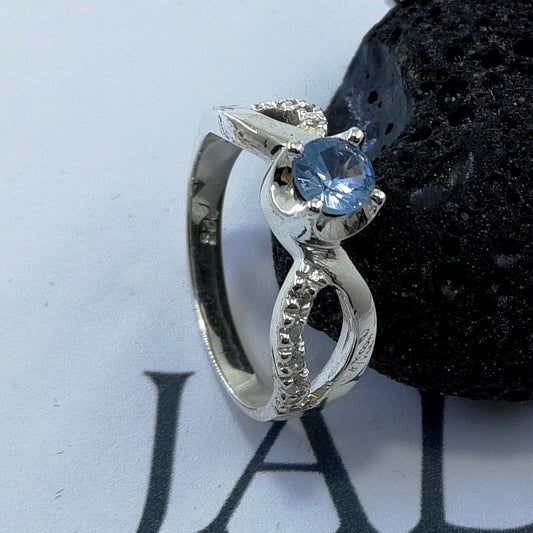 Anillo de Compromiso en Plata "Sophie" – Jade18k (vista 2)