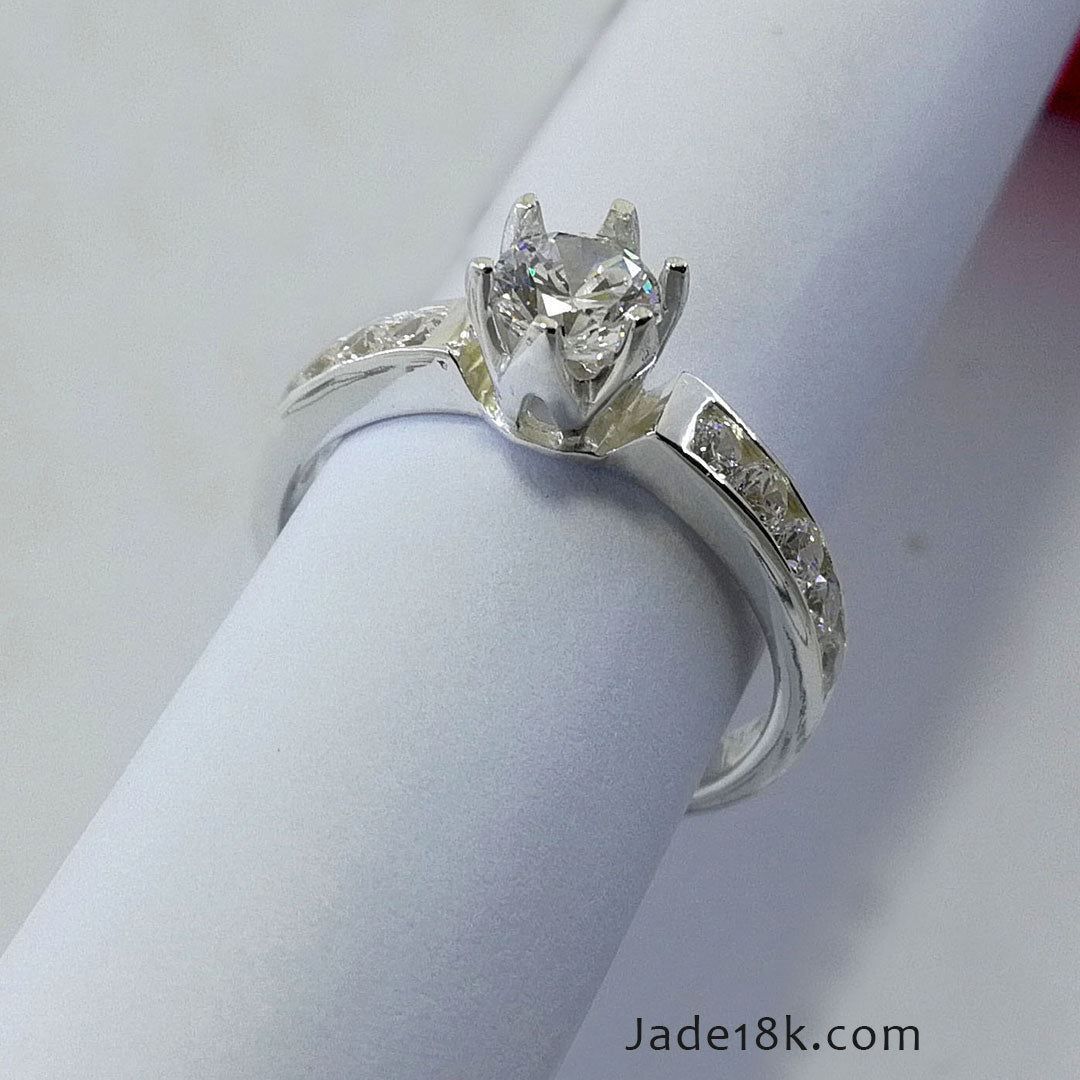 Anillo Ali de Compromiso en plata ley