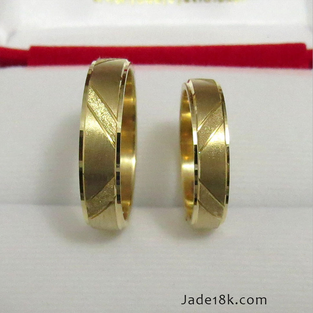 Aros de matrimonio Unión en oro de 18k