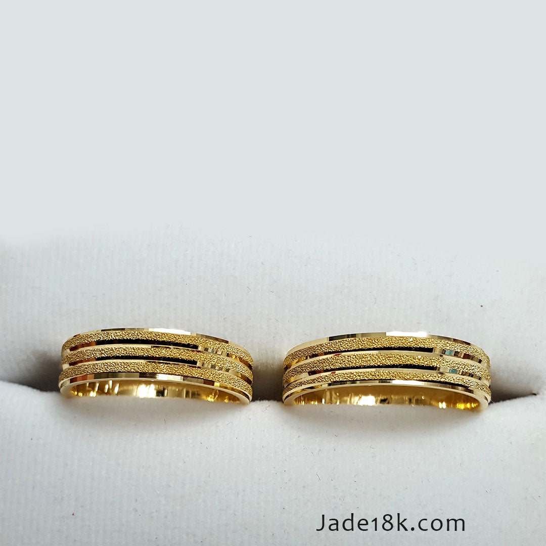 Alianzas aros de boda Diamantadas Oro de 18k