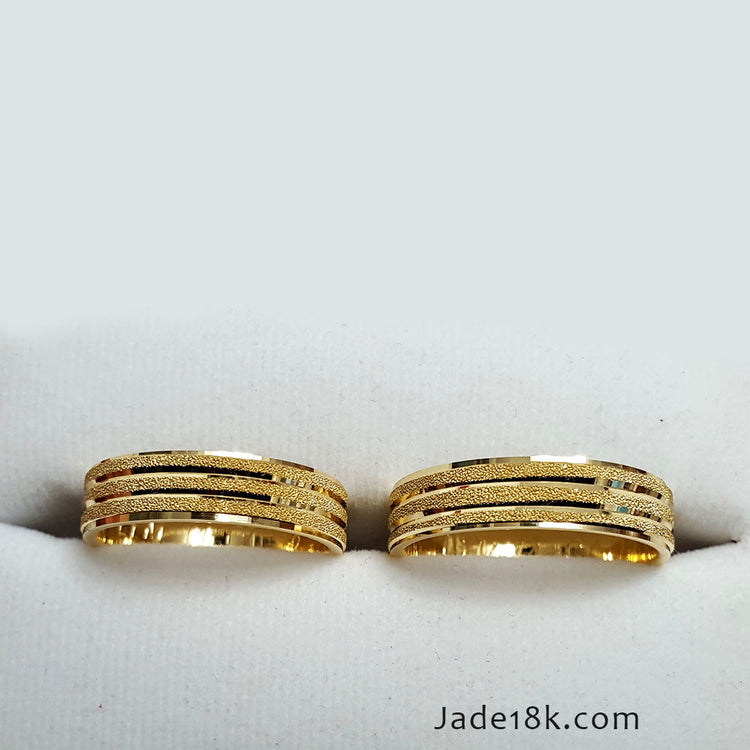 Alianzas aros de boda Diamantadas Oro 18k – Jade18k (vista 2)