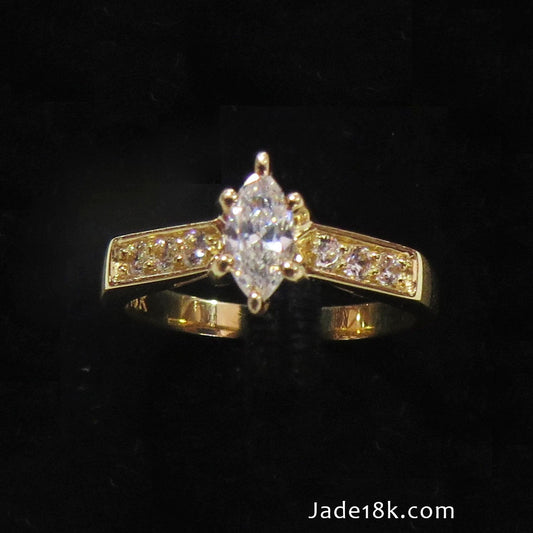 Anillo Tierna Caricia de compromiso en oro de 18k