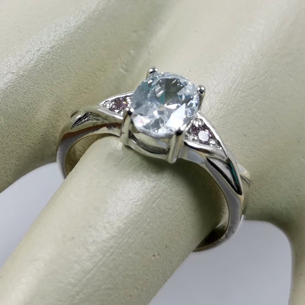 Compromiso en Plata Ley Anillo Natalie