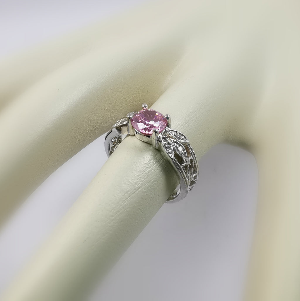 Anillo de Compromiso Plata " Paola "