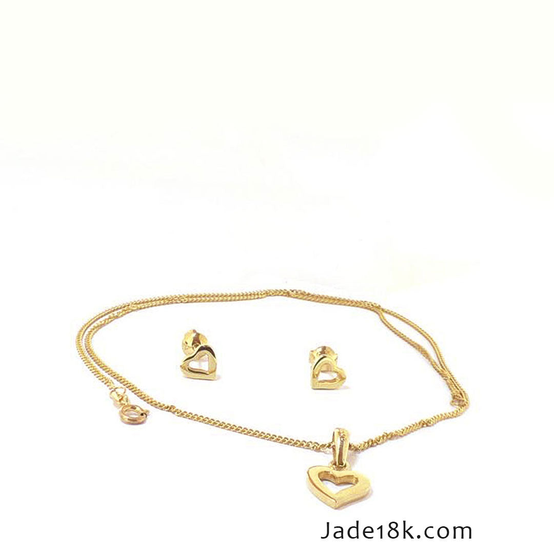 Juego de Corazones Oro de 18k