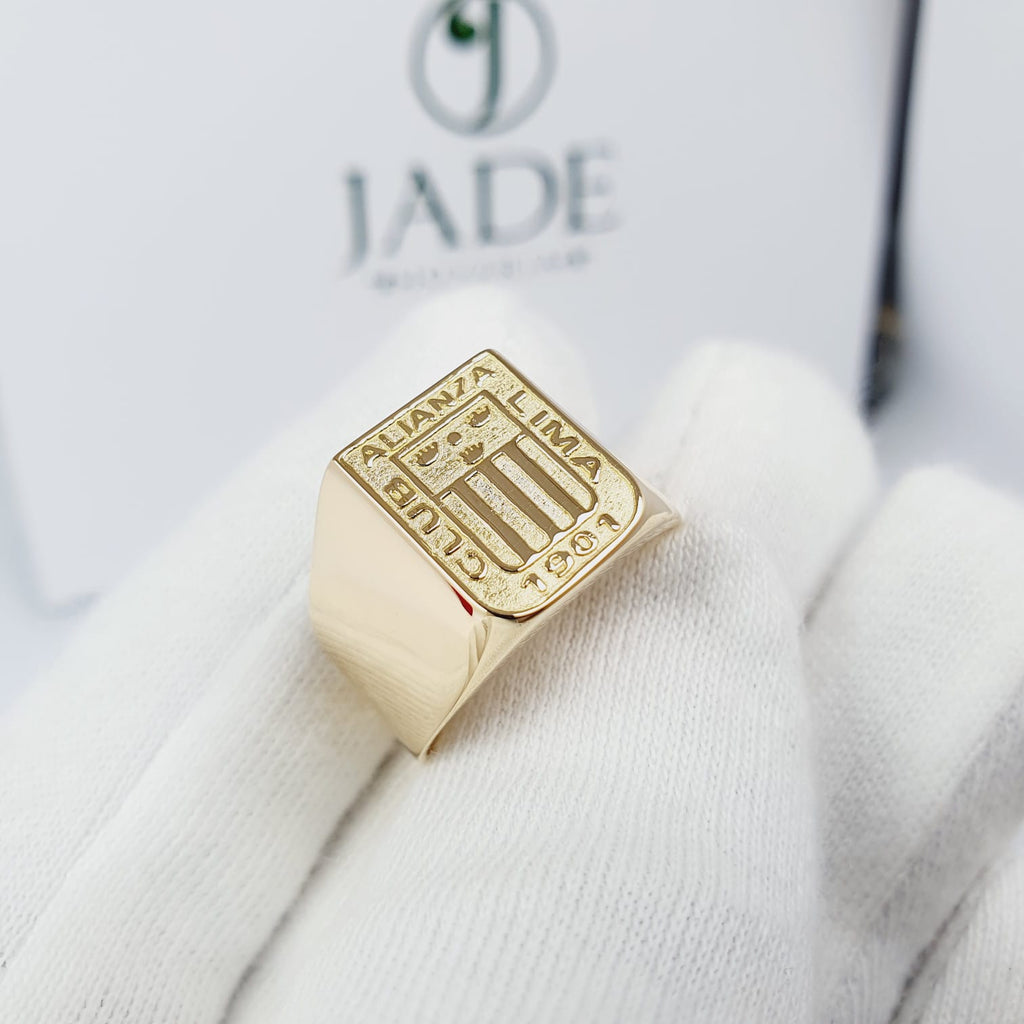 Anillo Alianza Lima Chevalier en Oro 18K
